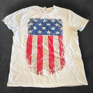 Spirit of America USA Flag Graphic T-Shirt Distressed Patriotic‎ Mens XL